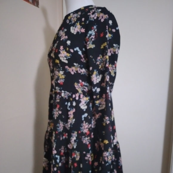 Sale! ASOS DESIGN Black Smock Mini Floral Dress 4 - Picture 5 of 7
